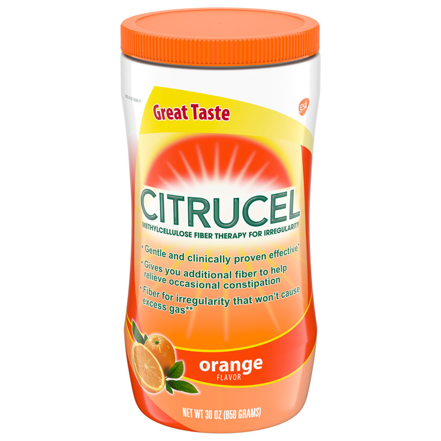 Citrucel Powder, Orange Flavor, Fiber Therapy For Occasional